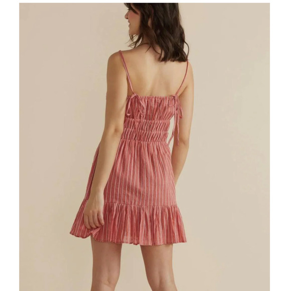 Minkpink - Anne Tie Dress in Dark Pink Size Medium - Picture 2 of 2